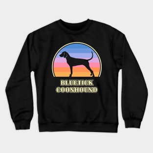 Bluetick Coonhound Vintage Sunset Dog Crewneck Sweatshirt